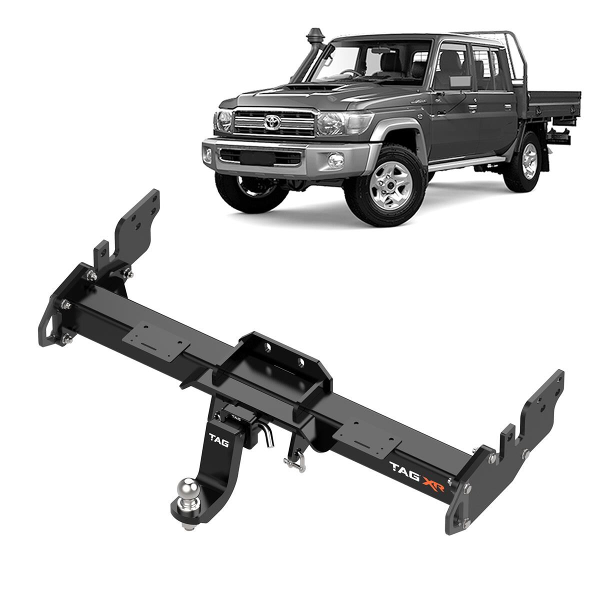TOYOTA LANDCRUISER 79 SERIES 4500/450 WITH RECOVERY POINTS EXTREME RECOVERY TOWBAR, , scaau_hi-res