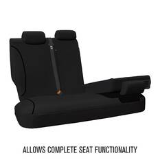 TRADIES CANVAS READY MADE SEAT COVERS - REAR, BLACK, SUITS FORD RANGER, , scaau_hi-res