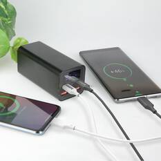 LASER 60W USB-C TO USB-C CABLE BLACK/WHITE 2 PACK 2M | FAST CHARGE & DURABLE, , scaau_hi-res