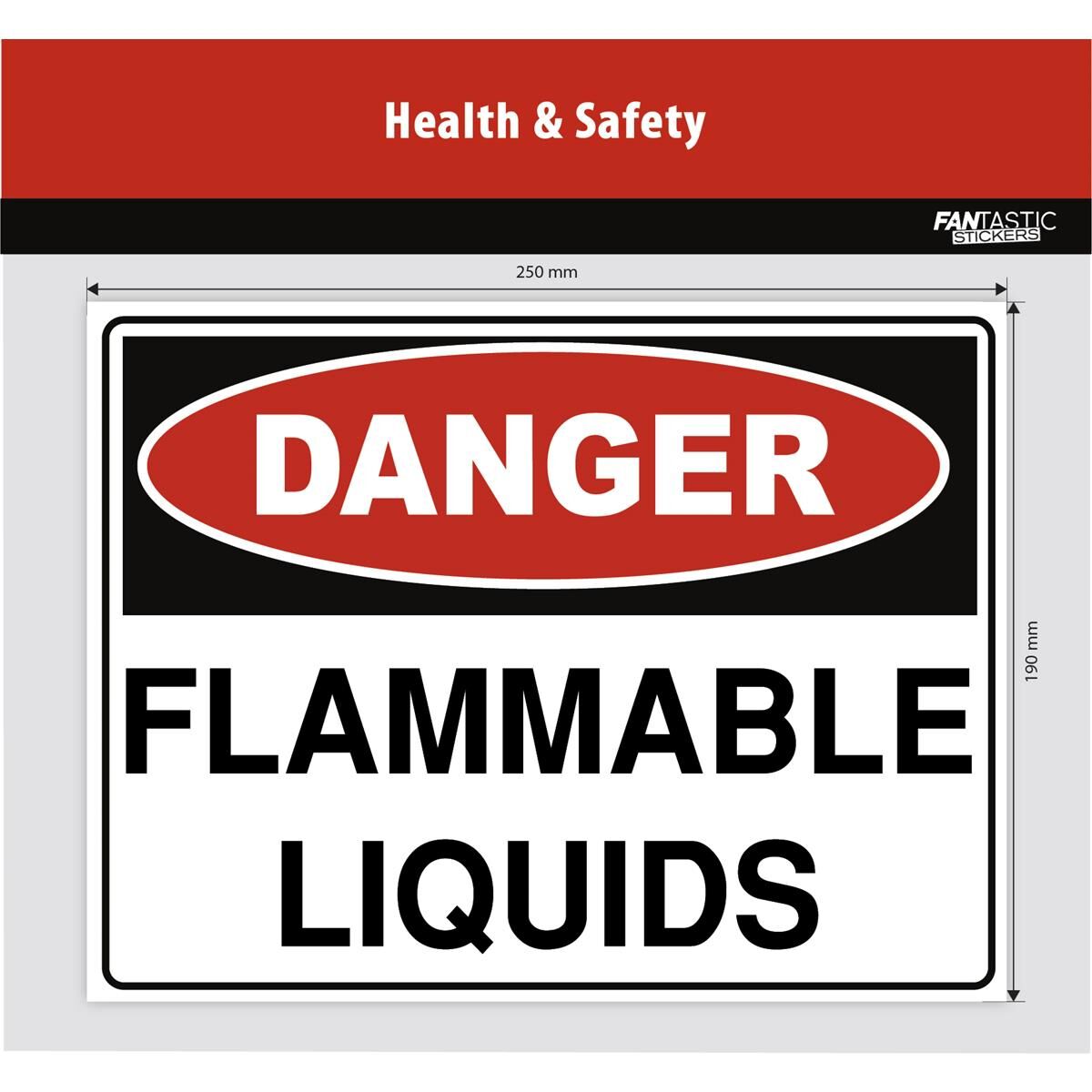 FLAMMABLE LIQUIDS DANGER SIGN 25CM, , scaau_hi-res