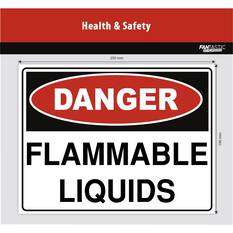 FLAMMABLE LIQUIDS DANGER SIGN 25CM, , scaau_hi-res