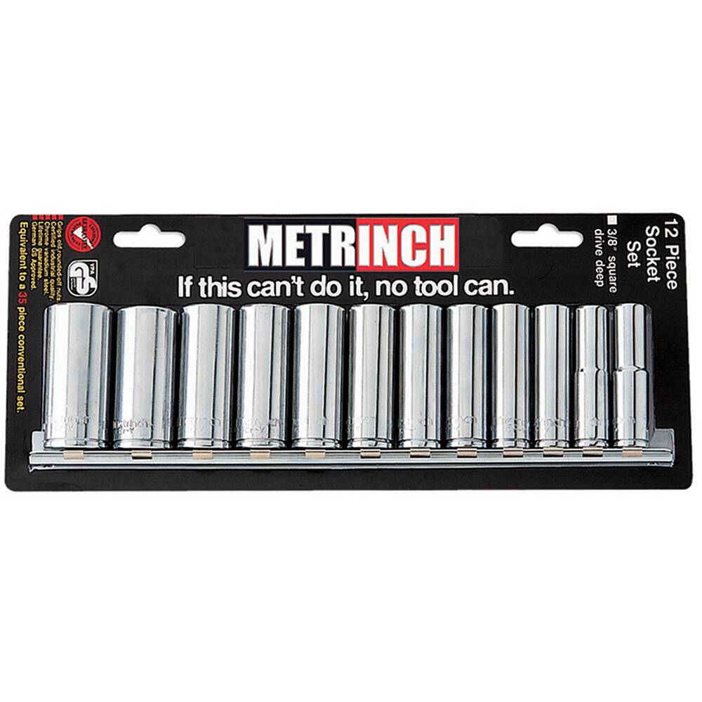 Metrinch Deep Socket Set - 3/8 Inch Drive, 12 Piece - MET-0330 ...