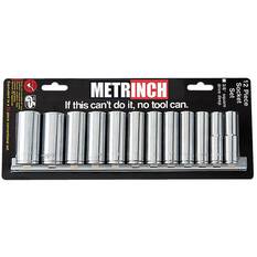 METRINCH DEEP SOCKET SET 3/8IN DR 12PC, , scaau_hi-res
