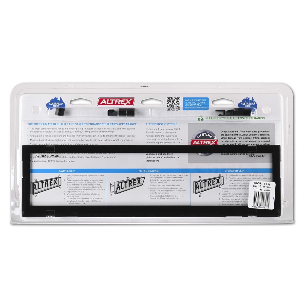 6 FIG VIC SLIMLINE UNLINED PLASTIC CLIP, , scaau_hi-res