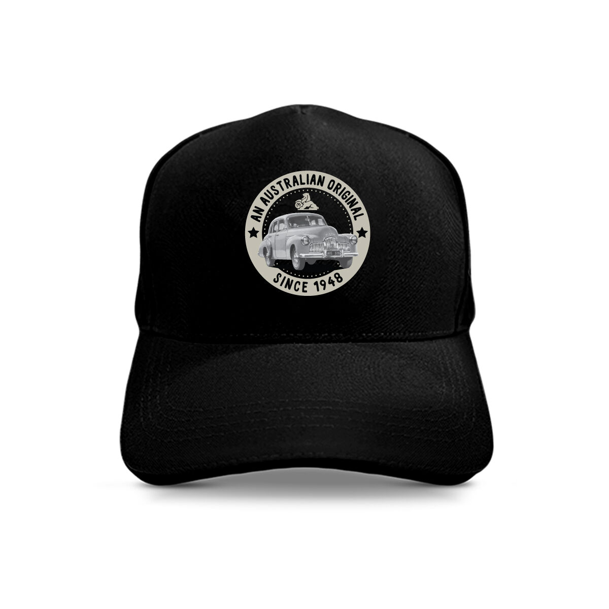 ADULT 5-PANEL CAP-BLACK [AN AUSTRALIAN 1948 ORIGINAL], , scaau_hi-res