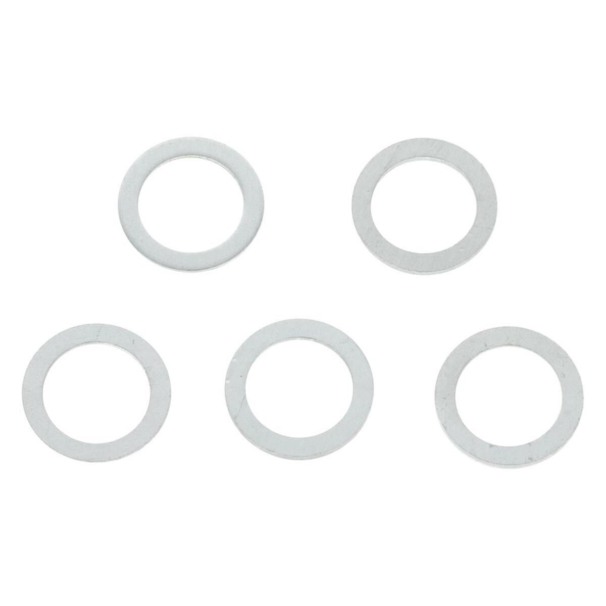 Pkt 5 SUMP PLUG WASHERS ALUMINIUM UNIVERSAL 14mm X 20mm X 1.5mm, , scaau_hi-res