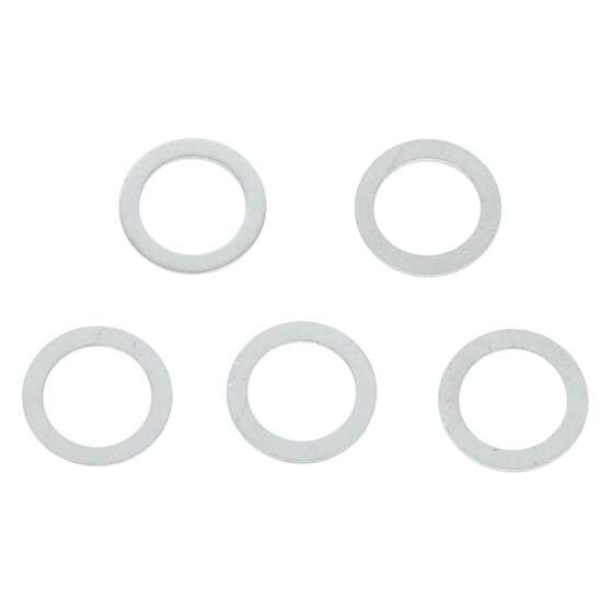 Pkt 5 SUMP PLUG WASHERS ALUMINIUM UNIVERSAL 14mm X 20mm X 1.5mm, , scaau_hi-res
