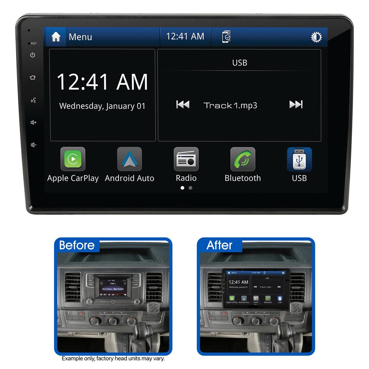 10" MULTIMEDIA RECEIVER TO SUIT VOLKSWAGEN BEETLE (2015- 2016) & TIGUAN (2015-2016) - WITH FACTORY MIB-PQ UNIT, , scaau_hi-res
