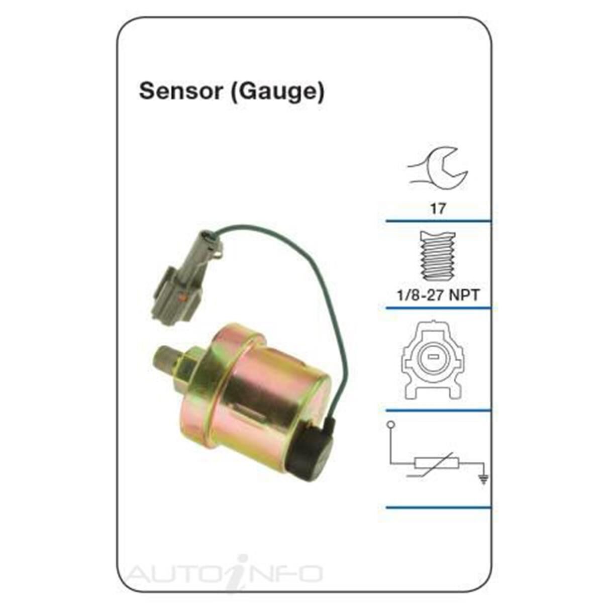 TRIDON OIL PRESSURE SENSOR (GAUGE), , scaau_hi-res