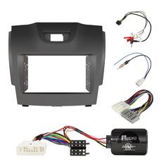 DOUBLE DIN GREY INSTALL KIT TO SUIT HOLDEN COLORADO (INC 7), ISUZU D-MAX & ISUZU M-UX, , scaau_hi-res