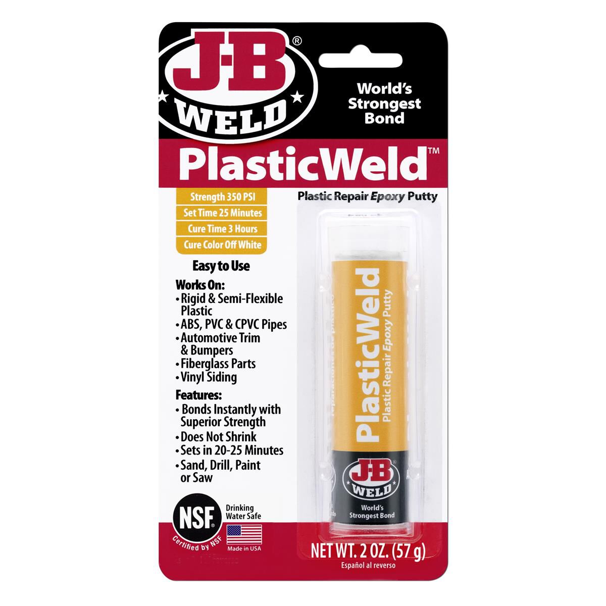JB WELD PLASTICWELD EPOXY PUTTY STICK, , scaau_hi-res