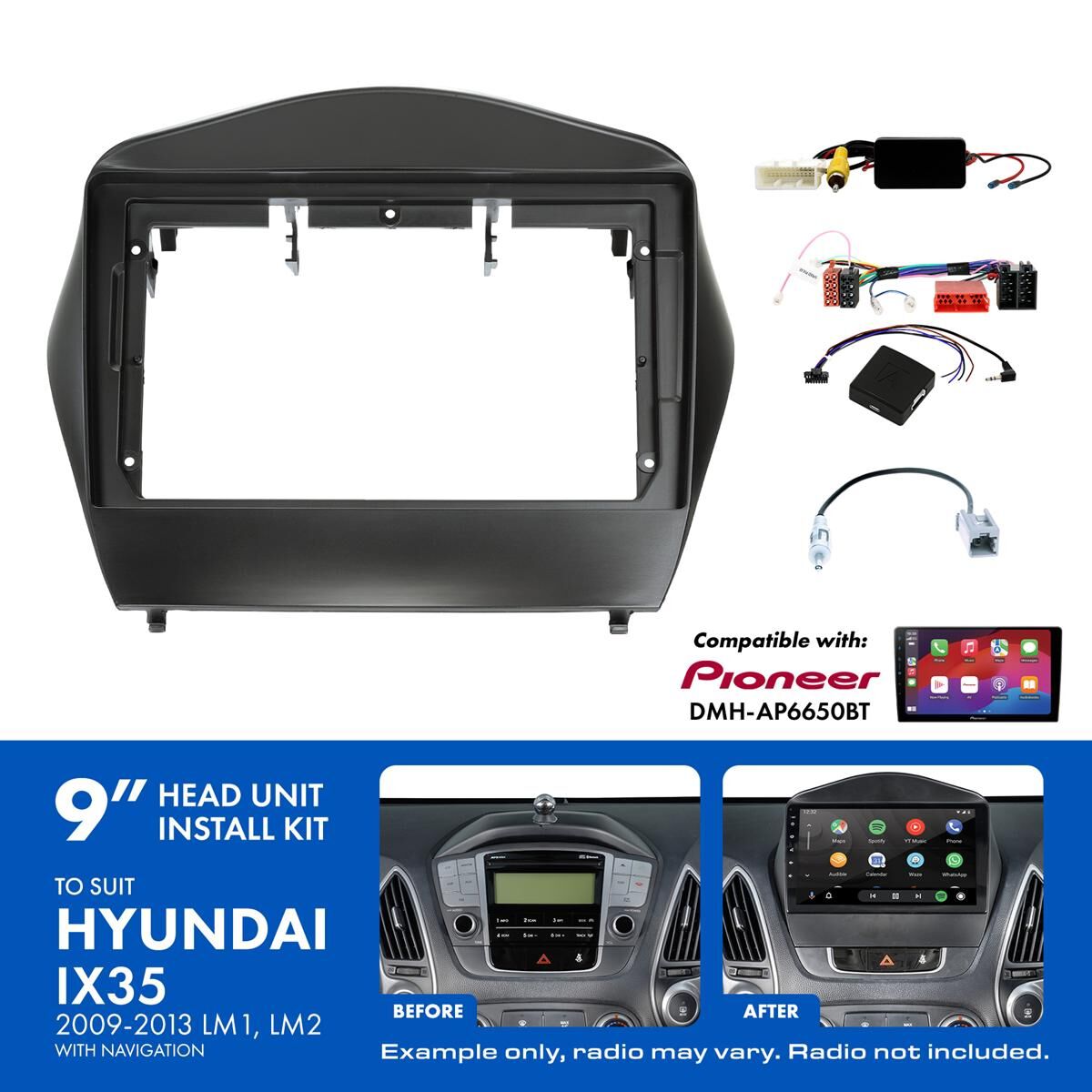 9" HEAD UNIT INSTALL KIT TO SUIT HYUNDAI IX35 2009-2013, , scaau_hi-res