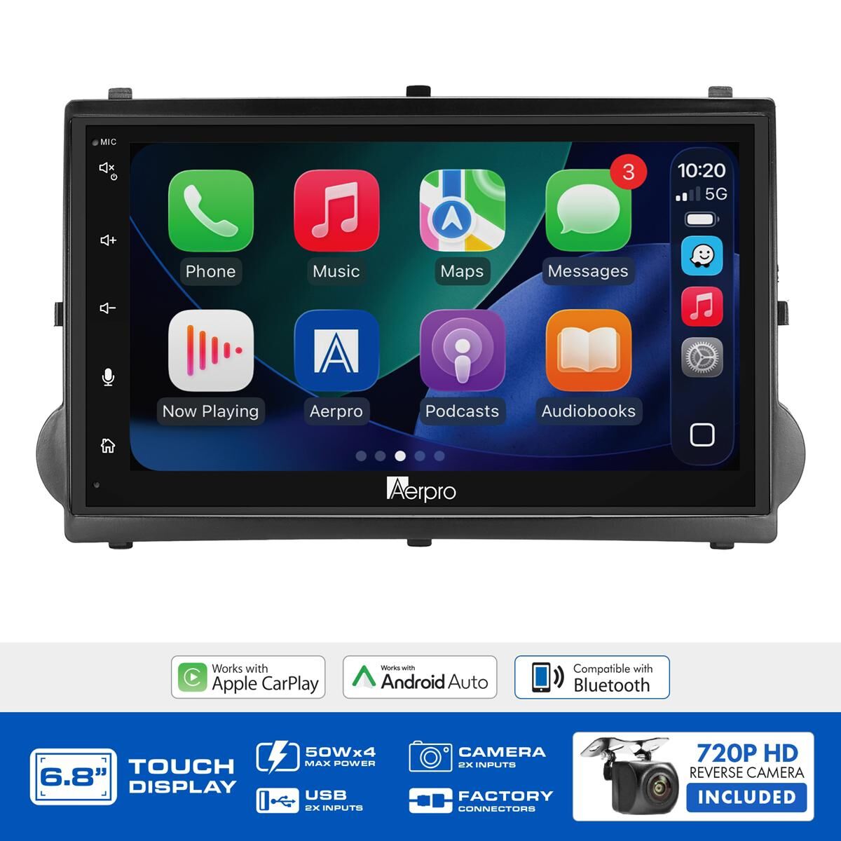 AERPRO 6.8" MULTIMEDIA RECEIVER HEAD UNIT KIT TO SUIT HYUNDAI ILOAD & IMAX &ndash; AX7320K, , scaau_hi-res