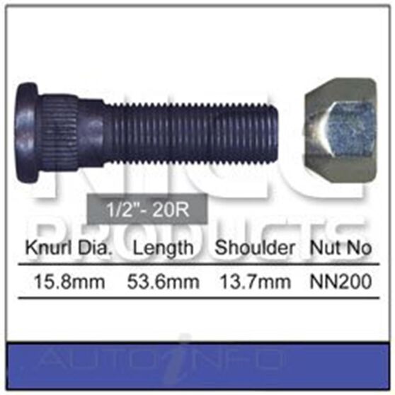 Nice Wheel Stud And Nut Set NS214 Supercheap Auto