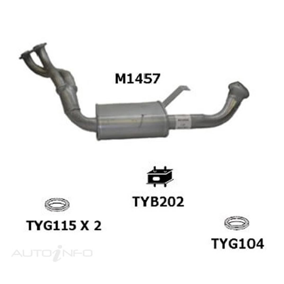 LCRUISER FZJ80 FRONT ASS 1/ 95> ** WITHOUT ** O2 SENSOR USE M1351 WITH, , scaau_hi-res