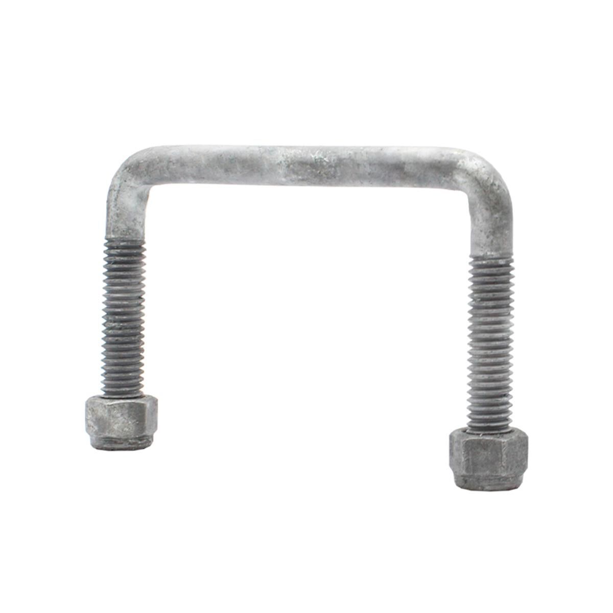 Sunrise U-Bolts with Nyloc Nut 1/2" Galvanised - 100mm Square, 75mm, , scaau_hi-res