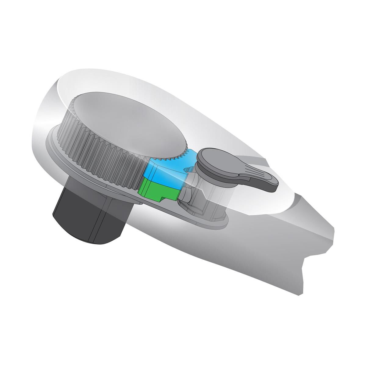 SOCKET HANDLE 1/4"  3/8" DRIVE RATCHET TEARDROP FLEX HEAD CUSHION GRIP 120XP 2PC, , scaau_hi-res