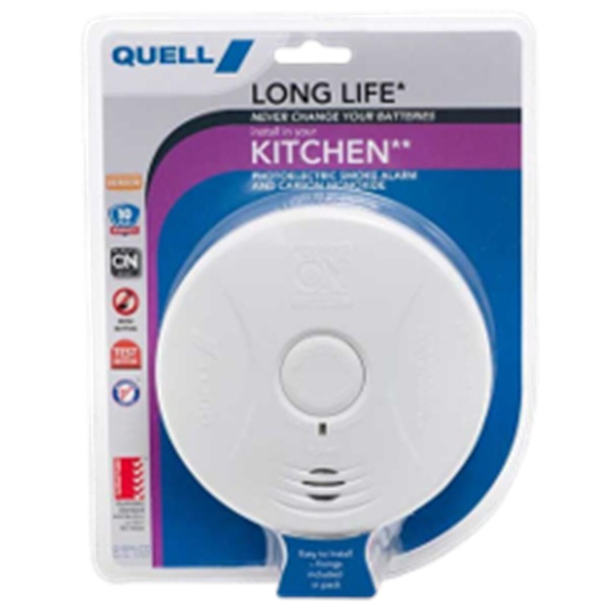 LONG LIFE PHOTOELECTRIC SMOKE ALARM 10YR LITHIUM BATTERY &ndash; KITCHEN WITH CARBON MONOXIDE ALARM, , scaau_hi-res