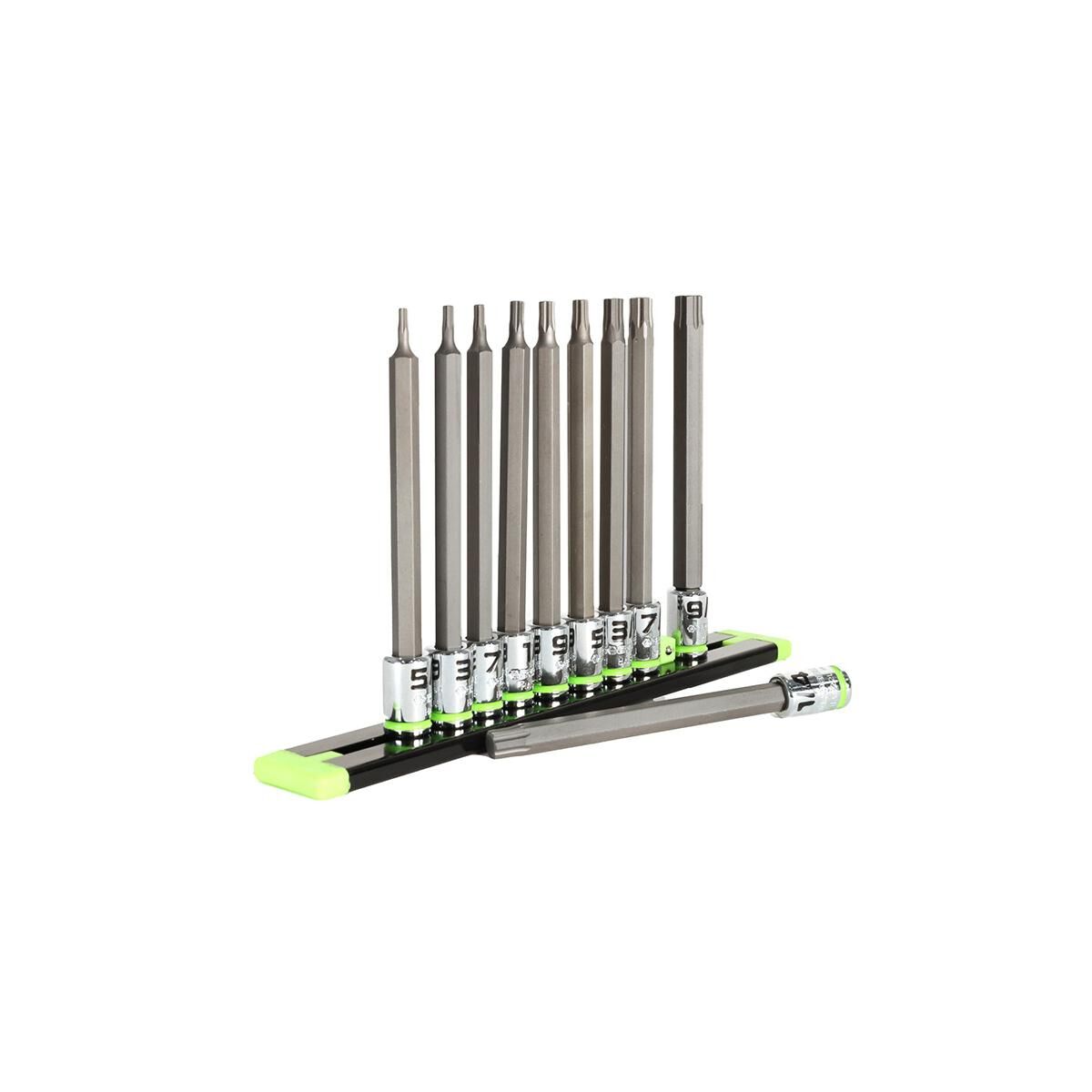 GRIPEDGE 1/4DR LONG SAE HEX DR SET 10PC, , scaau_hi-res