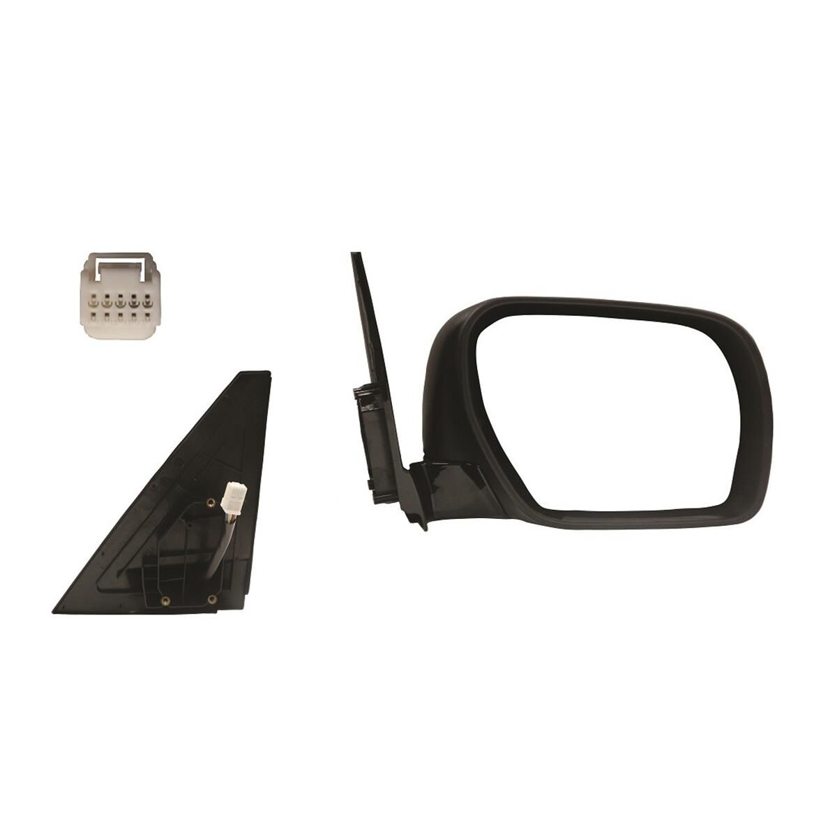 PAJERO NS NT NW NX (5P/10B) PAJERO 11/06-21 DOOR MIRROR BLACK (-HEATED-FOLDING+LIGHT) (R), , scaau_hi-res
