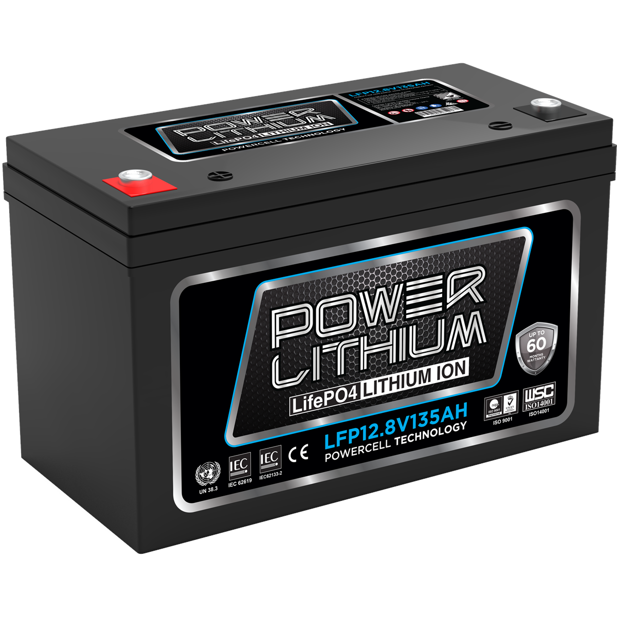 POWERCRANK DEEP CYCLE LITHIUM BATTERY 12.8V 135AH, , scaau_hi-res