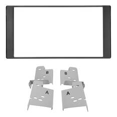 DOUBLE DIN BLACK FACIA KIT TO SUIT SUBARU FORESTER, IMPREZA, LIBERTY & WRX, , scaau_hi-res