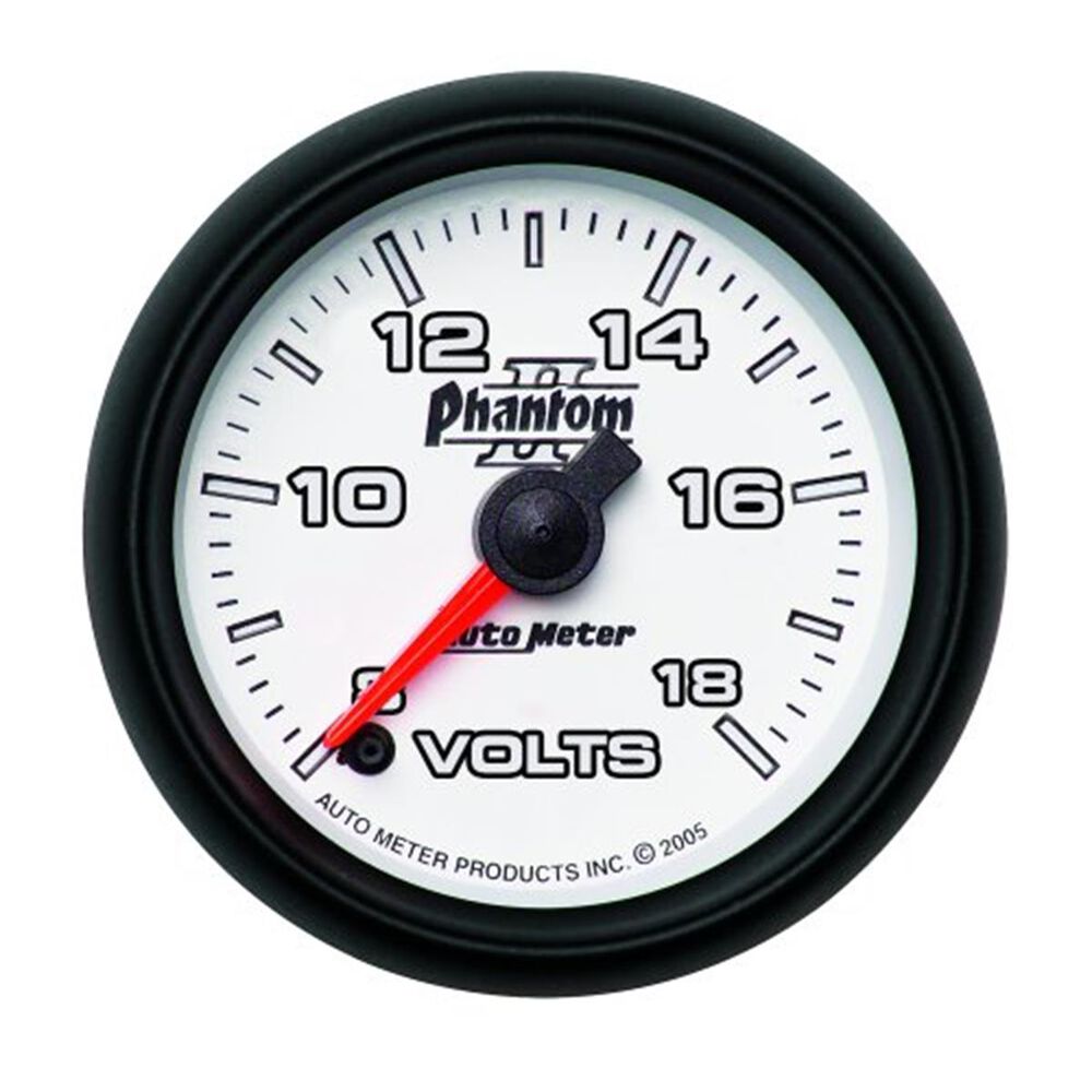 Autometer Voltmeter Electric 2 1/16 Inch, Full Sweep, 8 18V, AU7591