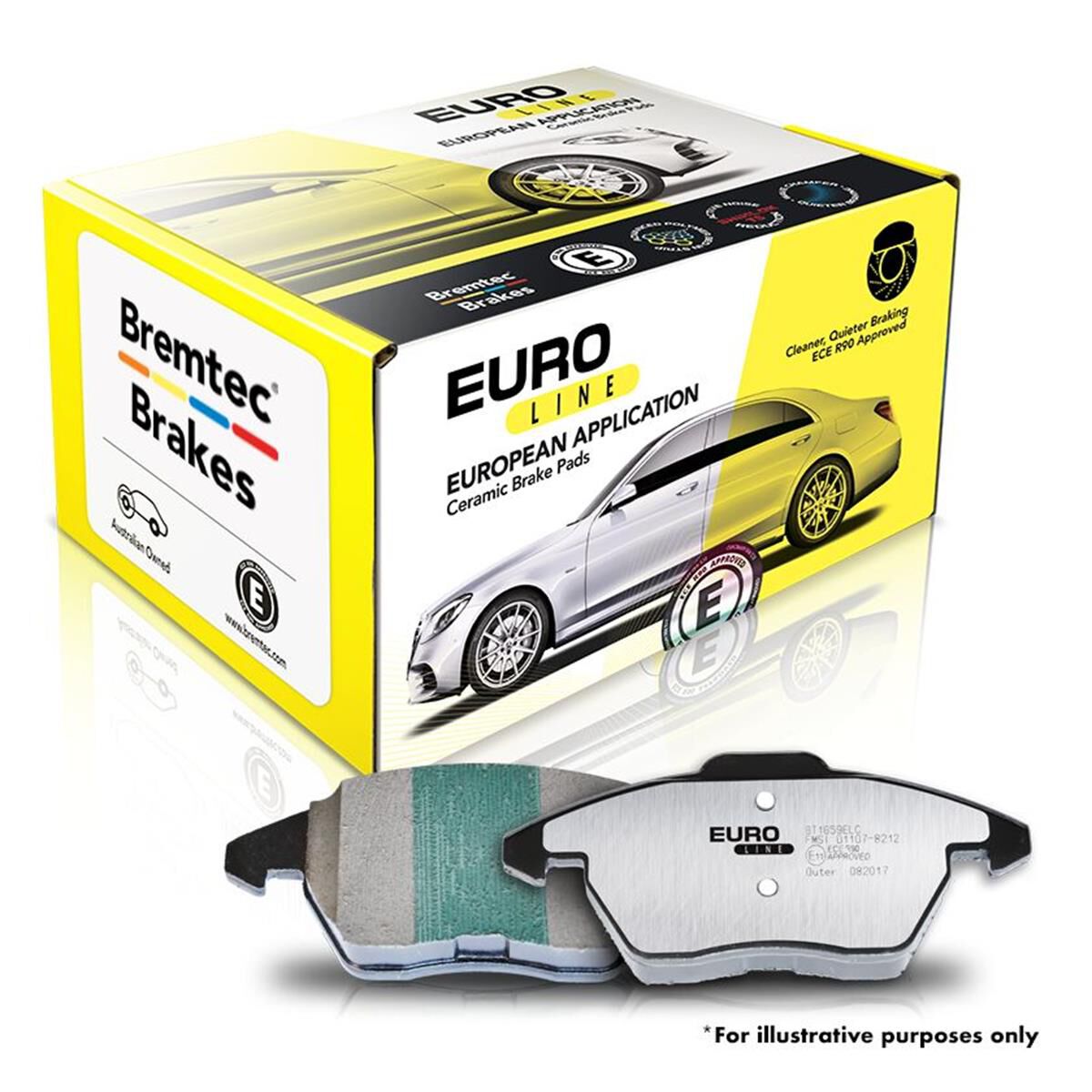 EUROLINE CERMIC+BRAKE PAD VW AUDI FRONT, , scaau_hi-res
