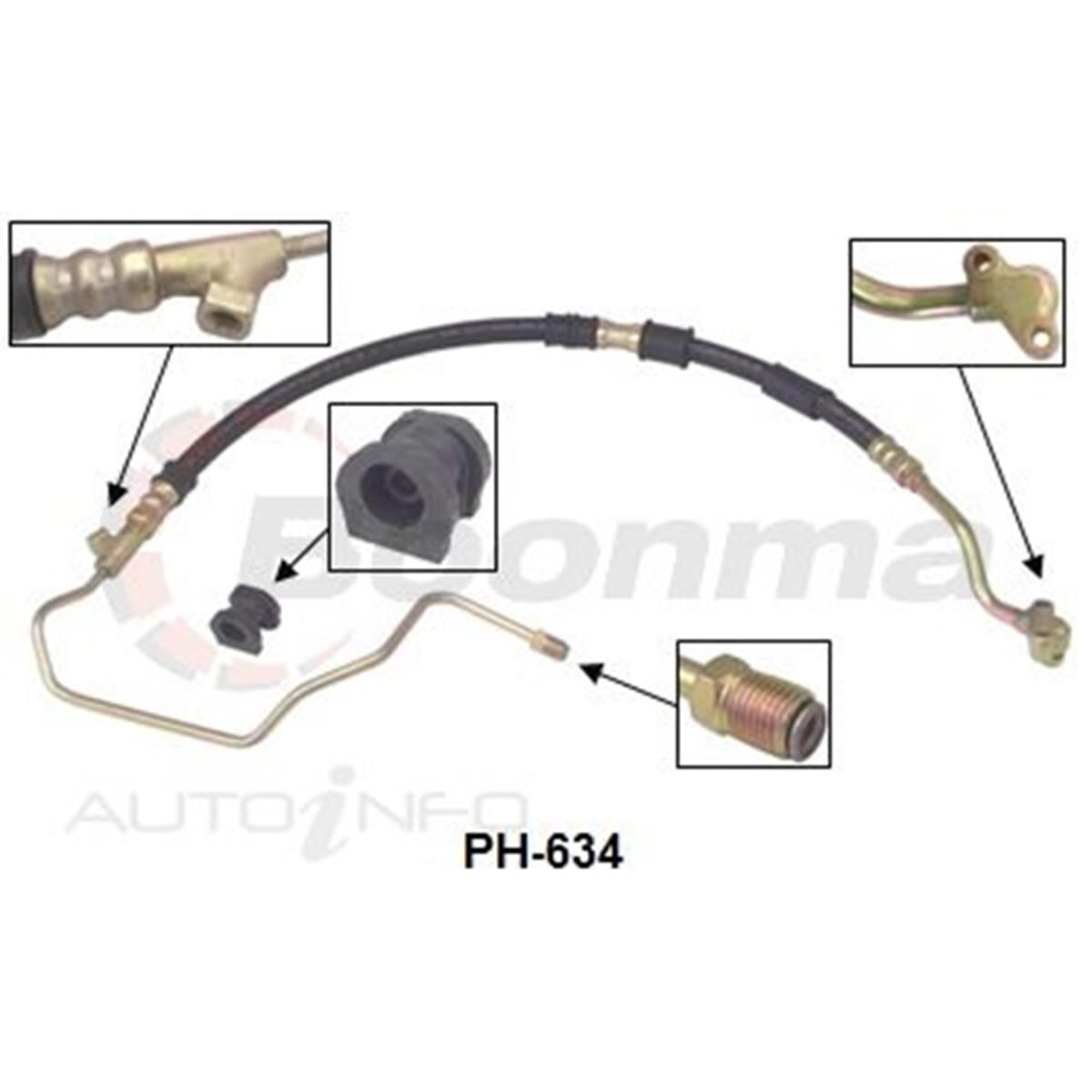 CIVIC EG,EH 91-95 P/S HOSE, , scaau_hi-res