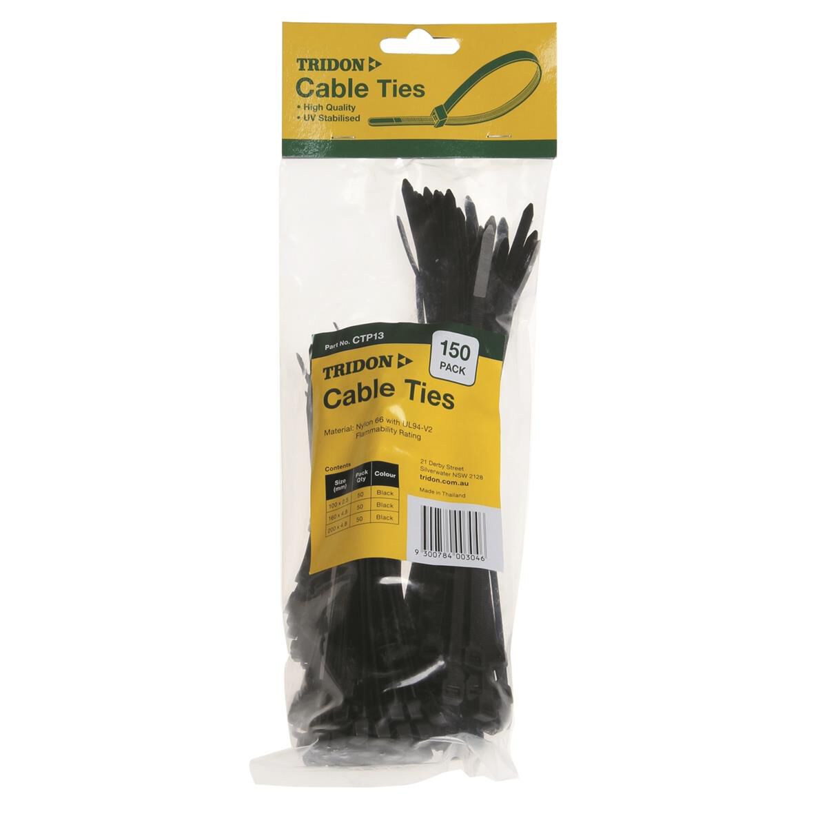 TRIDON CABLE TIE ASST 150PCS, , scaau_hi-res
