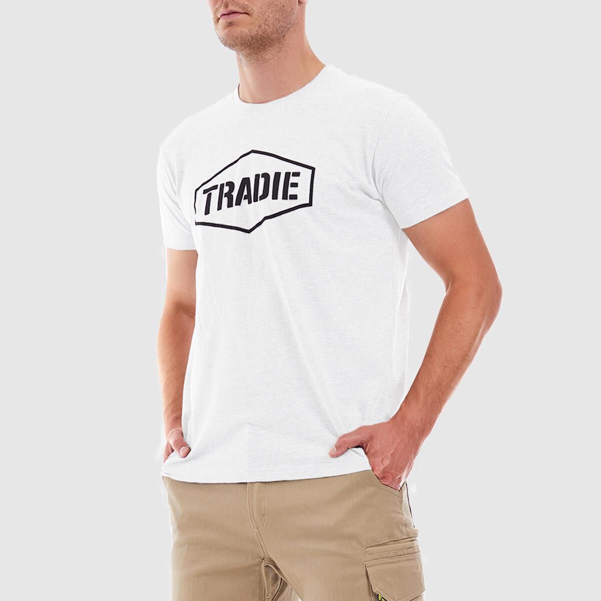TRADIE TEE WHITE 2XL, , scaau_hi-res