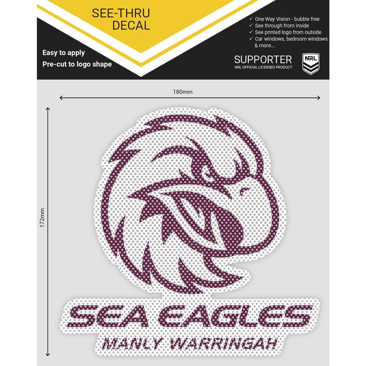 SEA EAGLES ITAG SEE-THRU DECAL, , scaau_hi-res