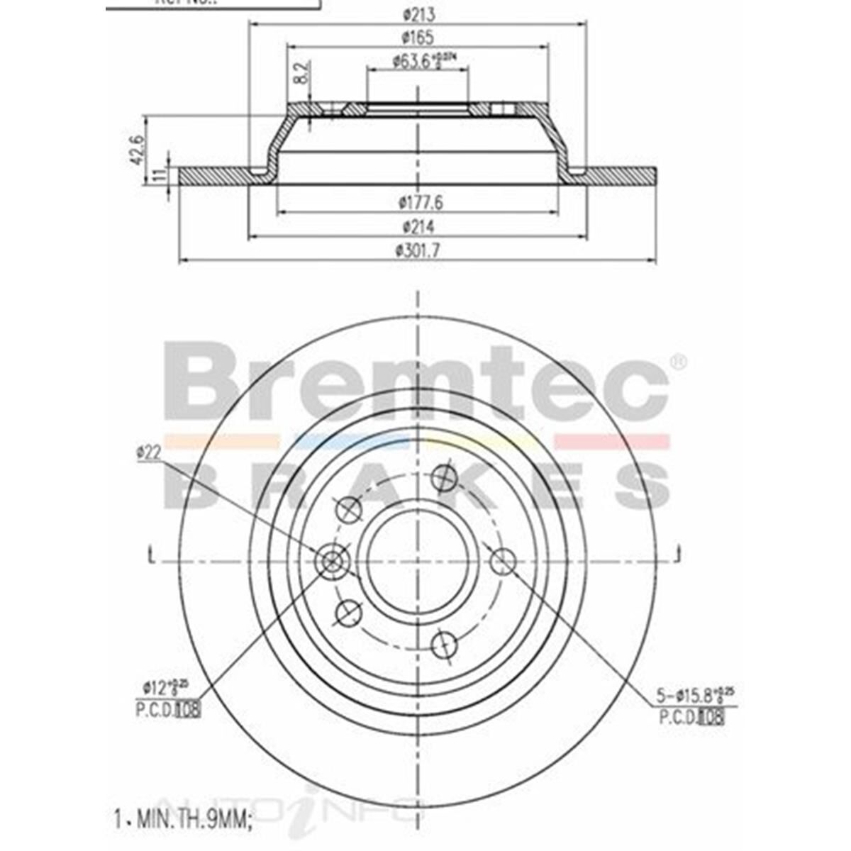 BREMTEC BRAKE ROTOR - PAIR, , scaau_hi-res