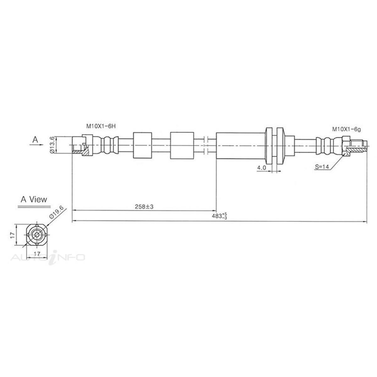 PTX B HOSE FRONT BMW 320I E90 TO 07/05, , scaau_hi-res
