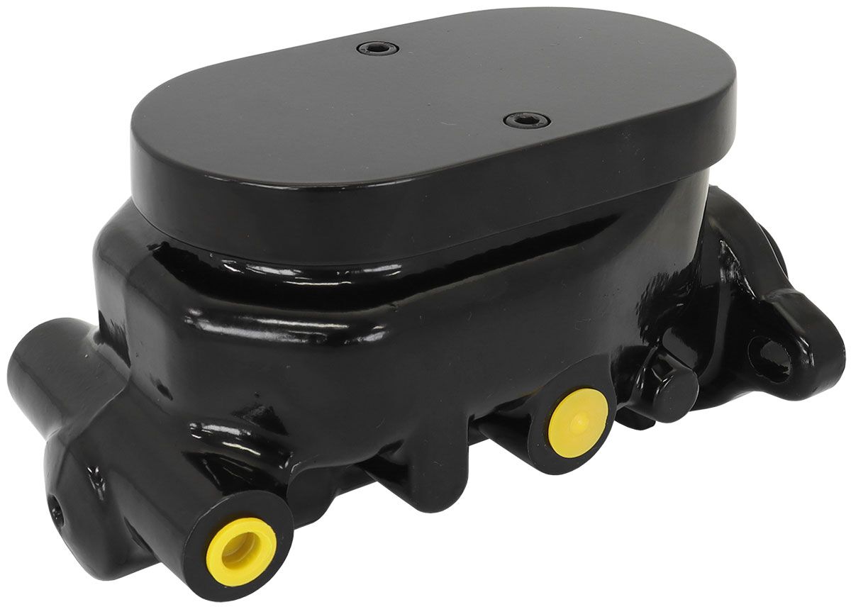 BRAKE MASTER CYLINDER 1-1/8" BORE CAST ALUMIN BLACK SMOOTH, , scaau_hi-res