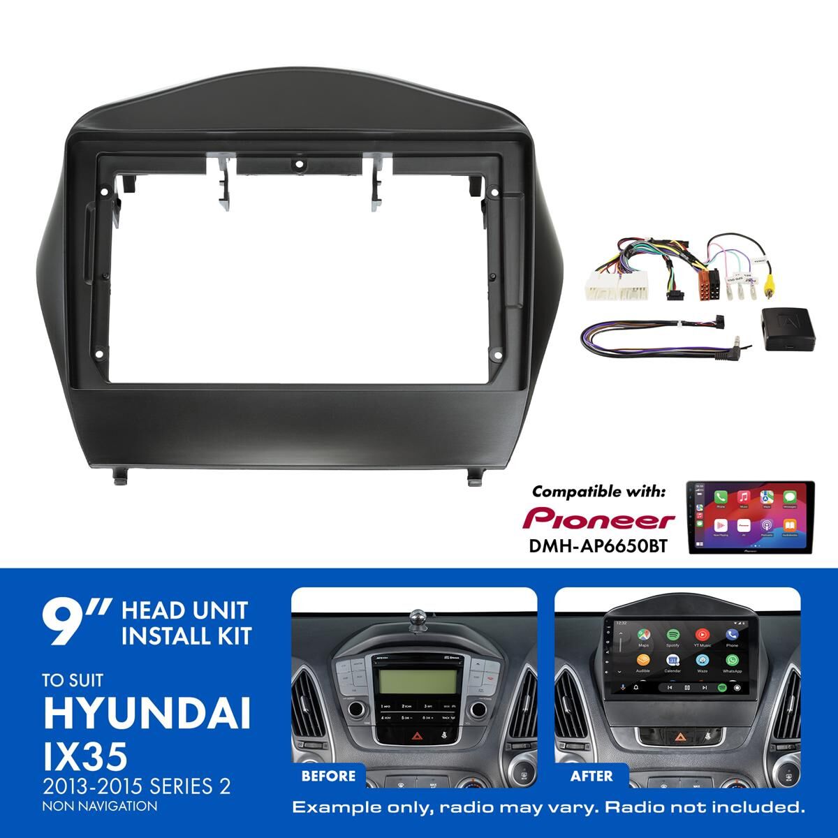 9" HEAD UNIT INSTALL KIT TO SUIT HYUNDAI IX35 2013-2015, , scaau_hi-res