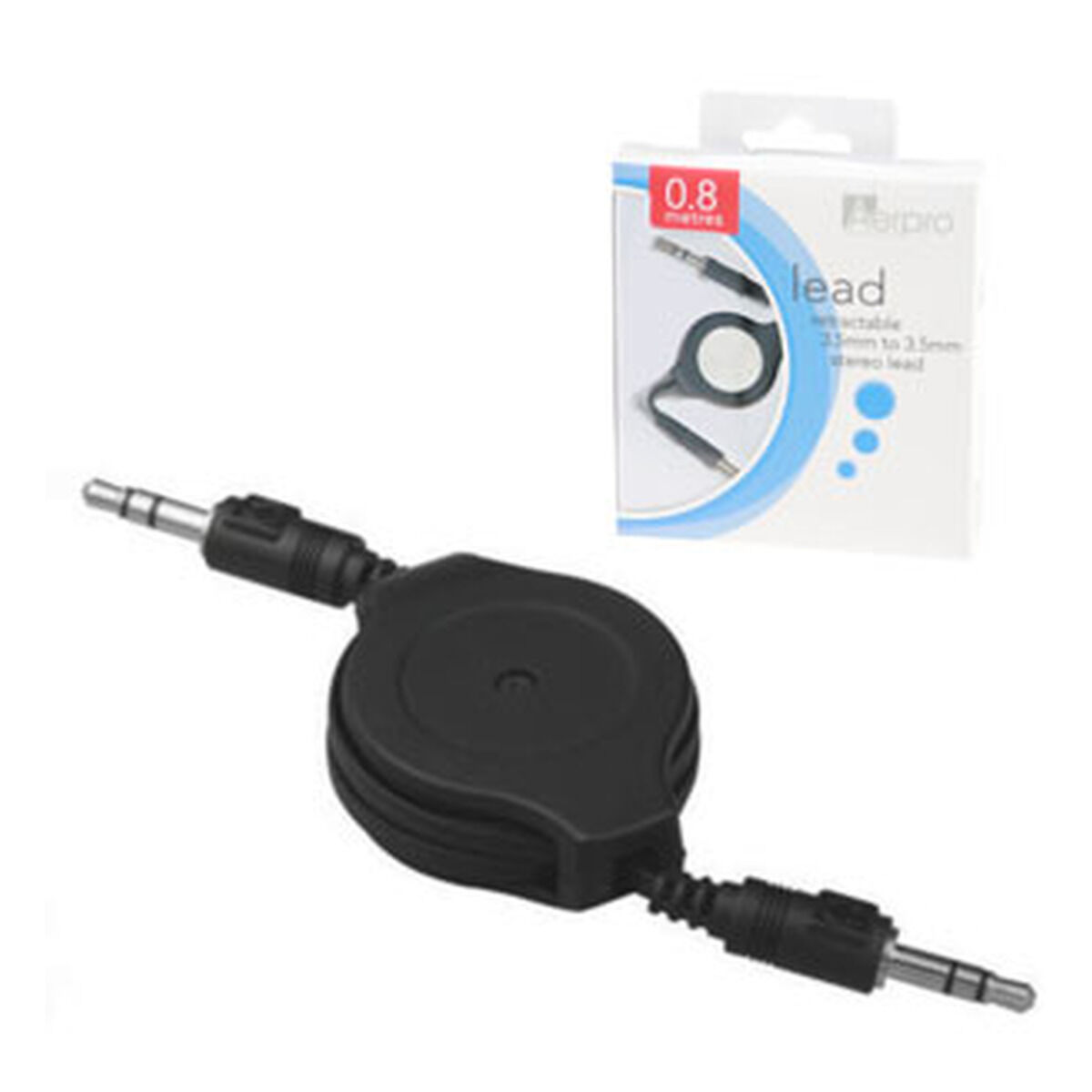 3.5MM TO 3.5MM RETRACTABLE STEREO LEAD 0.8M, , scaau_hi-res
