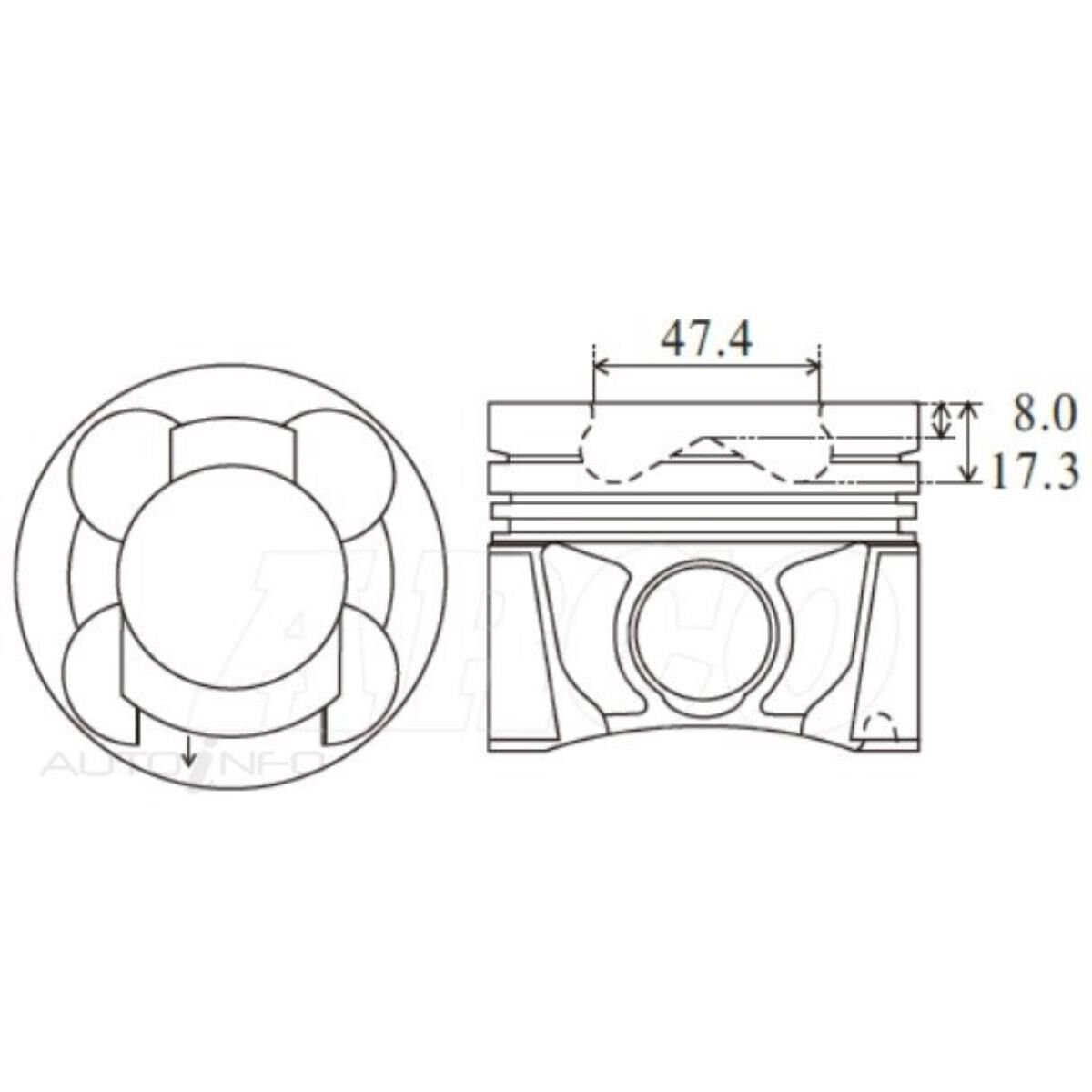 NISSAN YD25DDTI 'PISTON/RING ASSY', , scaau_hi-res