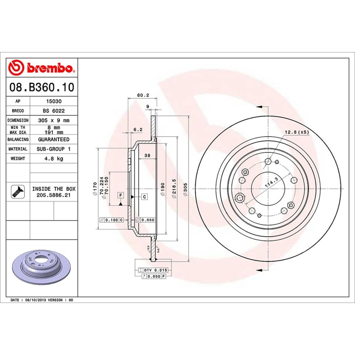 BREMBO DISC ROTOR, , scaau_hi-res