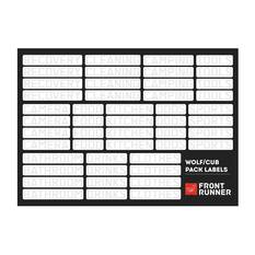 FRONT RUNNER WOLF/CUB PACK CAMPSITE ORGANIZING LABELS, , scaau_hi-res