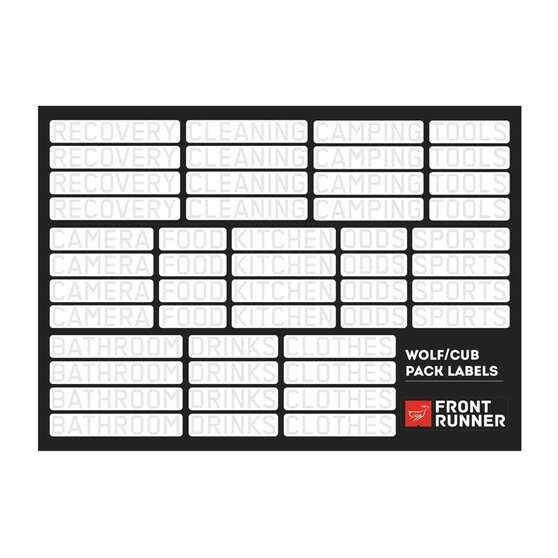 FRONT RUNNER WOLF/CUB PACK CAMPSITE ORGANIZING LABELS, , scaau_hi-res
