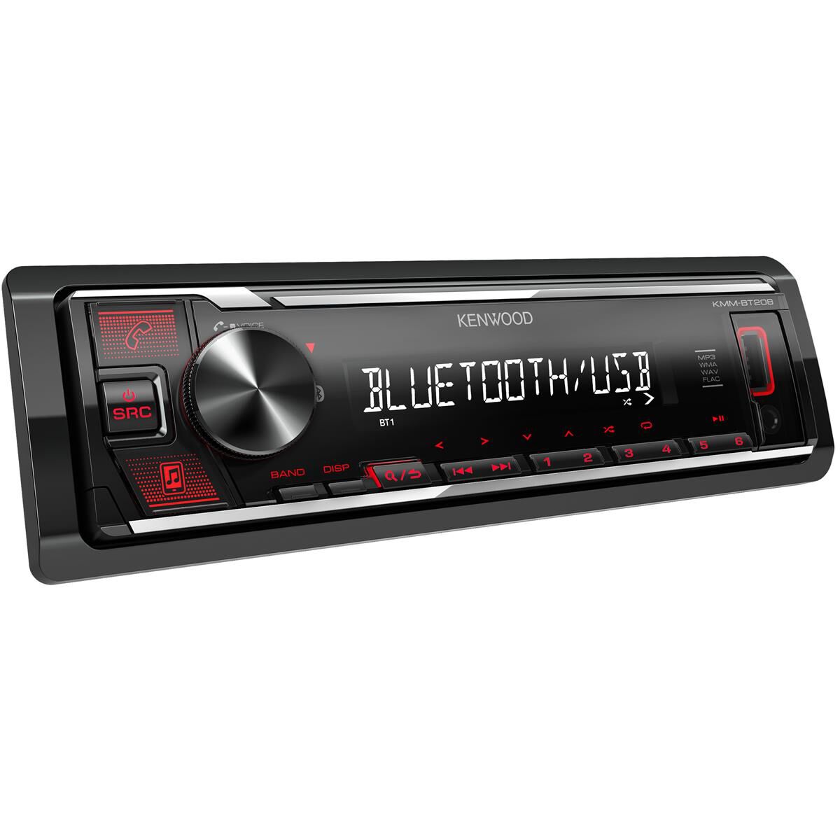 KENWOOD SINGLE DIN MECHLESS BLUETOOTH USB RECEIVER, , scaau_hi-res