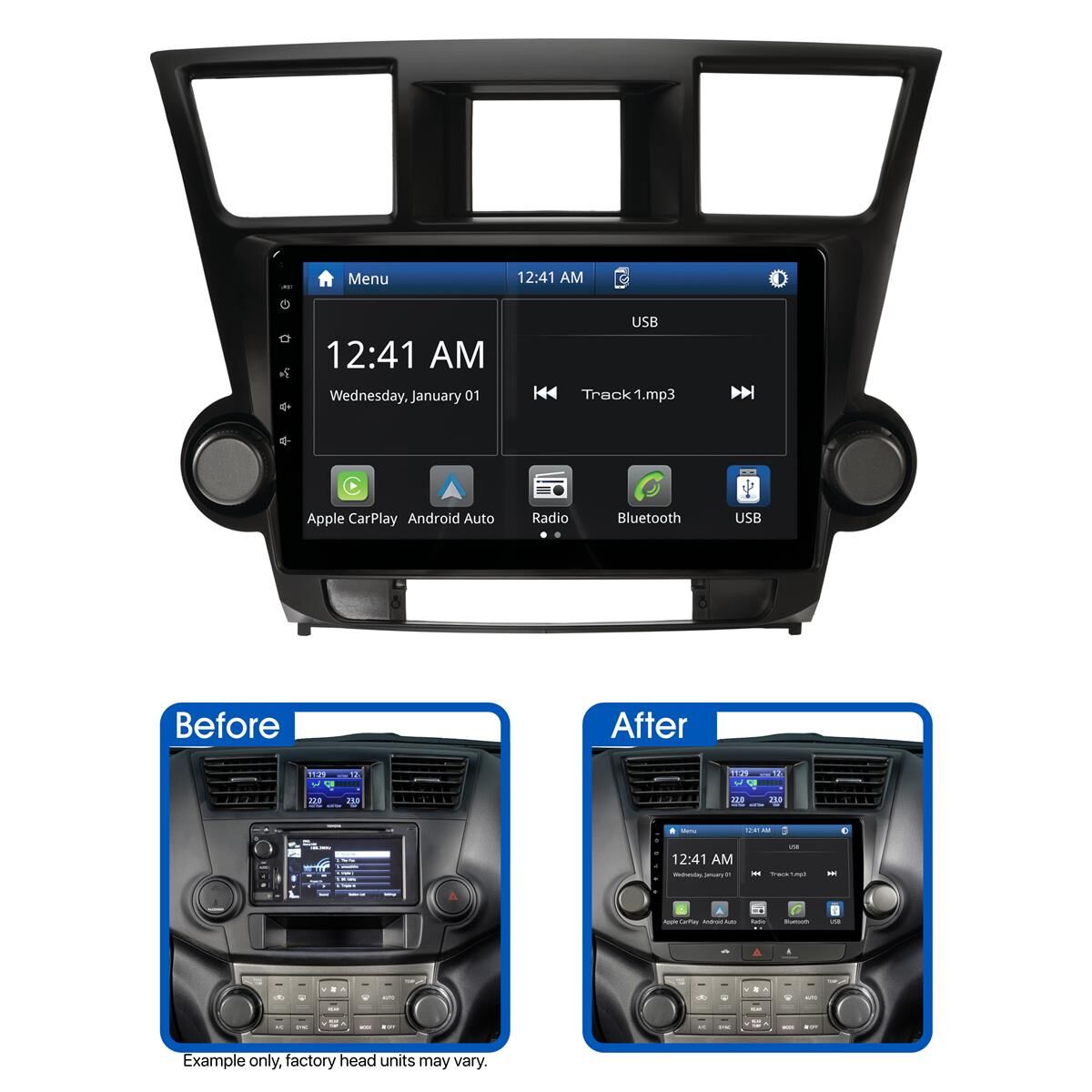 10" MULTIMEDIA RECEIVER TO SUIT TOYOTA KLUGER (2007-2013) - NON-AMPLIFIED, , scaau_hi-res