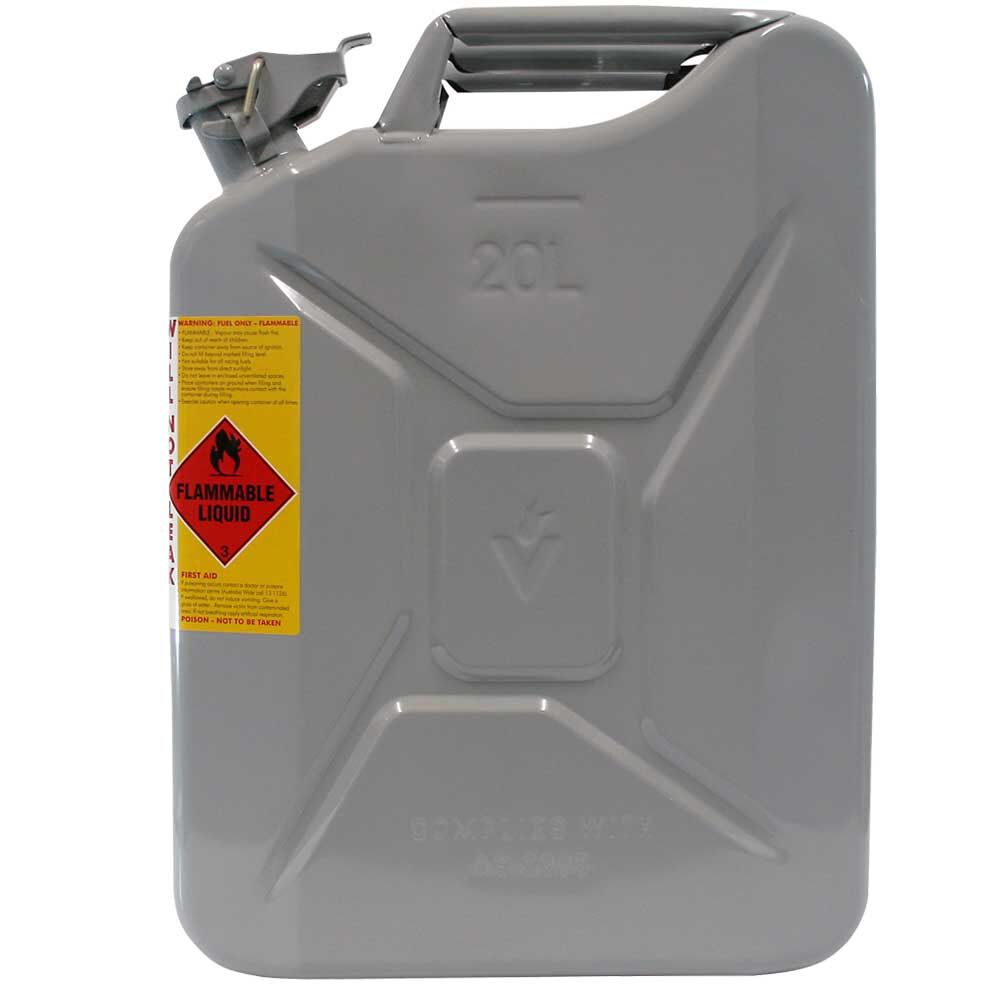 METAL JERRY CAN 20L 2 STROKE 50 1 PIPELINE GREY CARTON QTY 5, , scaau_hi-res