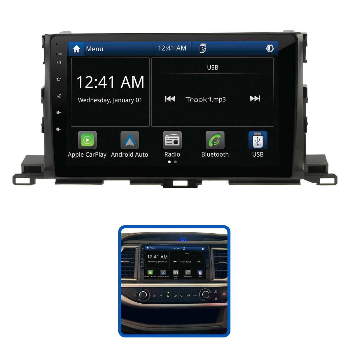 10" MULTIMEDIA RECEIVER TO SUIT TOYOTA KLUGER (2014-2019), , scaau_hi-res