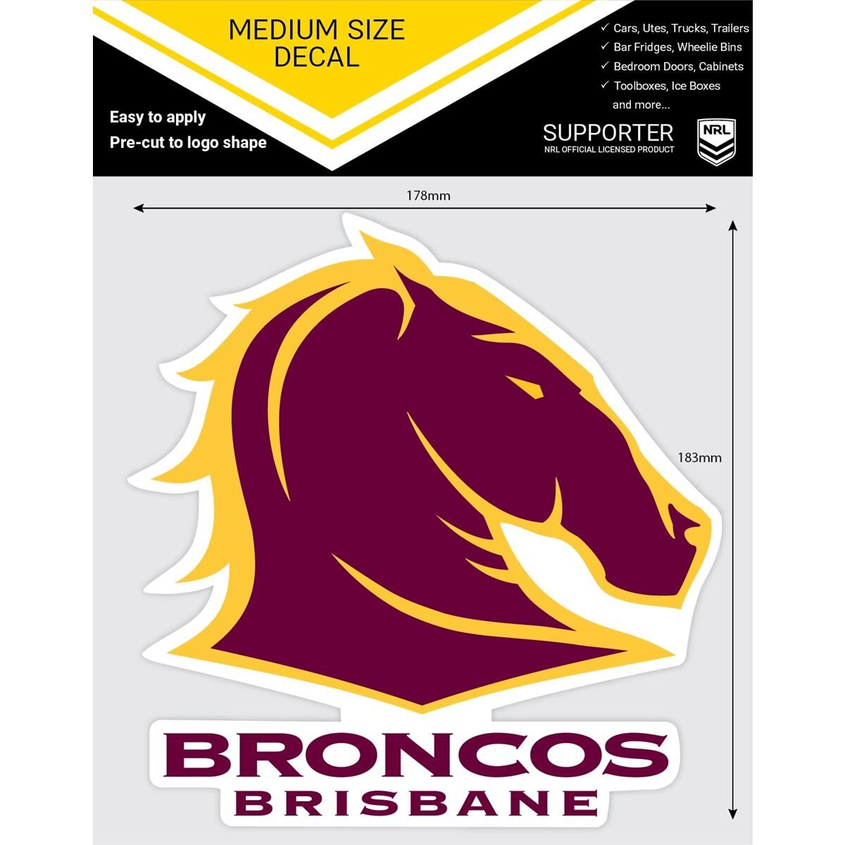 BRONCOS MEDIUM SIZE DECAL, , scaau_hi-res