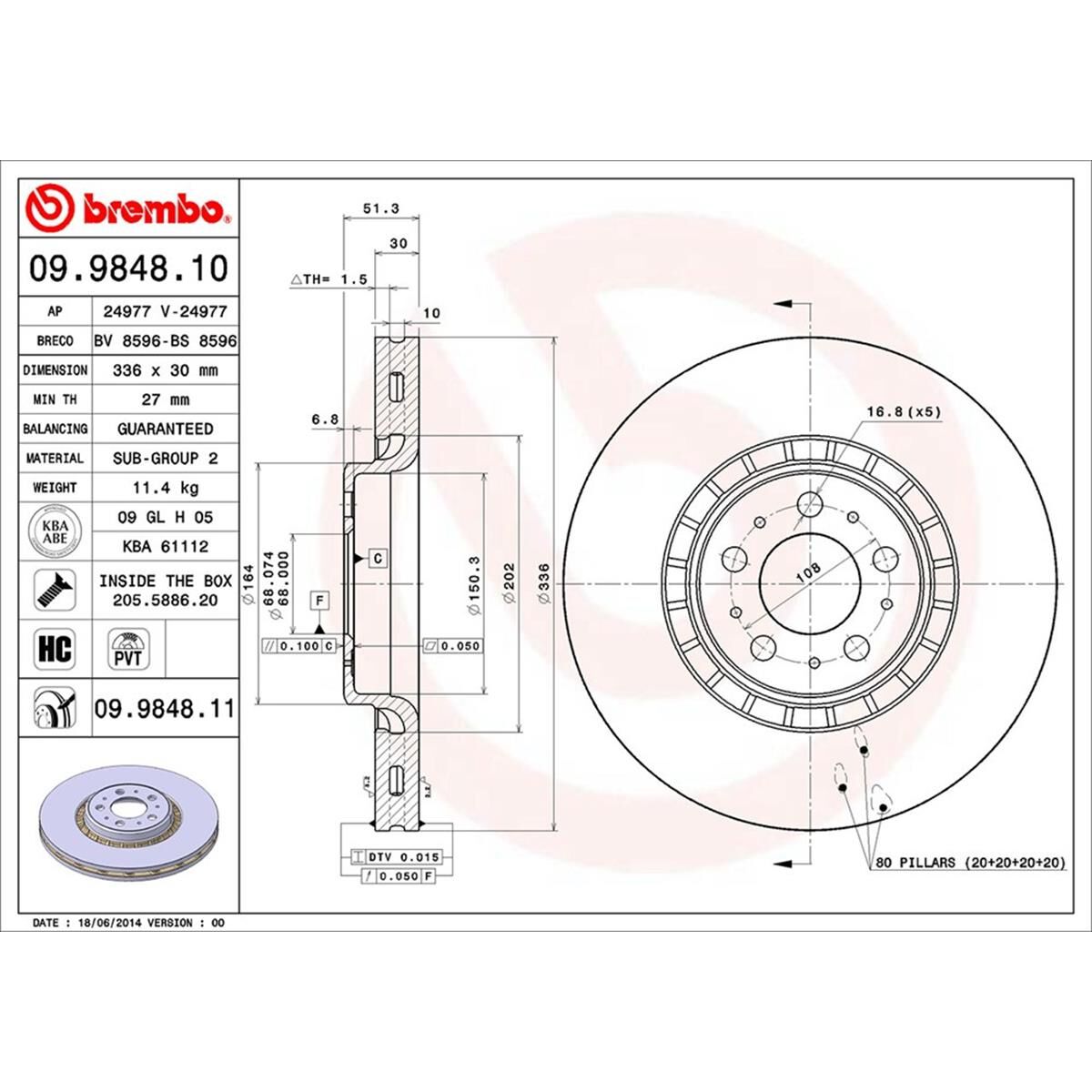 BREMBO DISC ROTOR, , scaau_hi-res