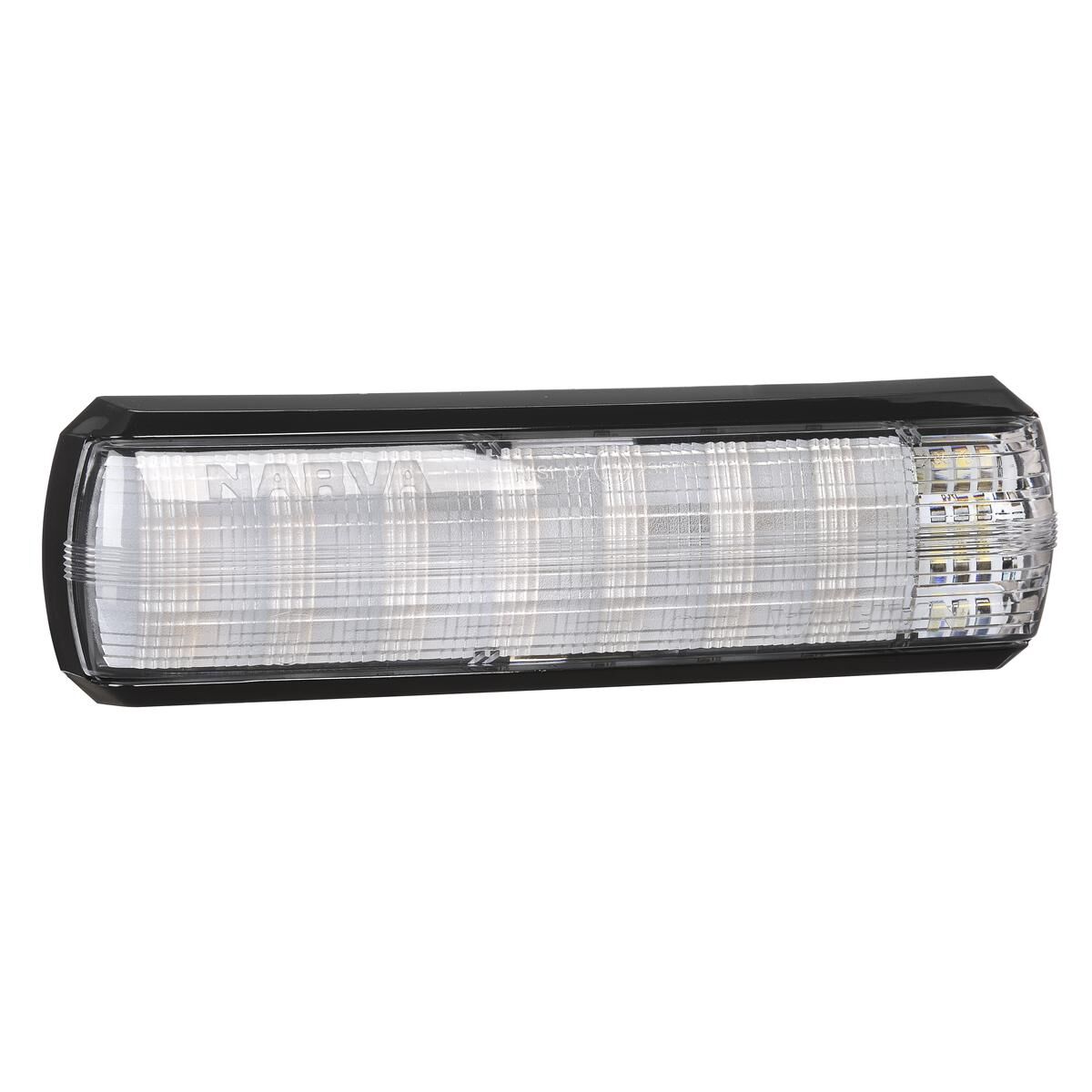 NARVA 10-30V LED SLIMLINE FRONT INDICATOR/POSITION LAMP - AMBER/WHITE - 0.5M CABLE - BLACK BASE, , scaau_hi-res