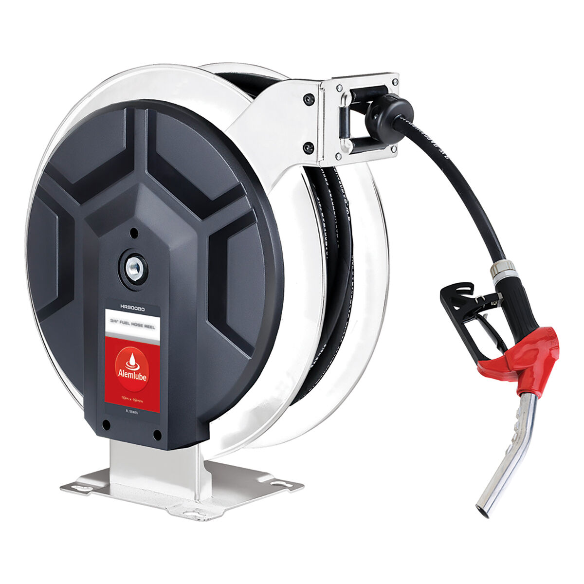 ALEMLUBE FUEL HOSE REEL AUTO SHUT OFF 3/4" 10M, , scaau_hi-res