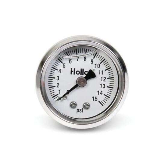 Holley Fuel Pressure Gauge Mechanical 015 PSI, HO26504 Supercheap